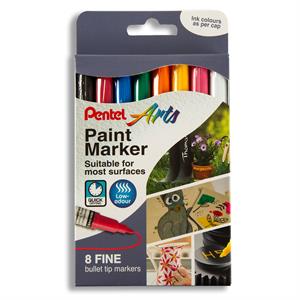 Pentel Fine Bullet Standard Colours 8pc Wallet - Assorted - 826363