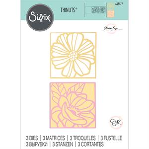 Sizzix Thinlits Floral Card Fronts Die Set By Olivia Rose - 3 Dies - 828228