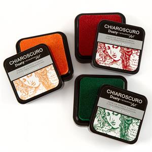 Ciao Bella Chiaroscuro Ink Pads - Calypso Berry, Billiard Green and Cornucopia - 831608