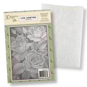 Lisa Horton Crafts 5x7" English Roses Embossing Folder - 844714