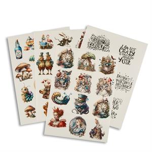 Emlems 4 x A4 Transparent Sticker Sheets - Wonderland  - 847131