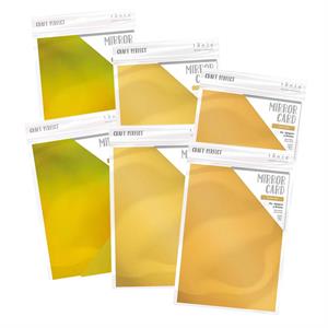 Tonic Studios Craft Perfect A4 Mirror Card 5 Sheet Pack x 6 - Gold Collection - 851202