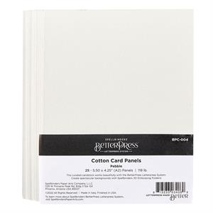 Spellbinders BetterPress 5.5x4.25" Cotton Card Panels - Pebble - 862590