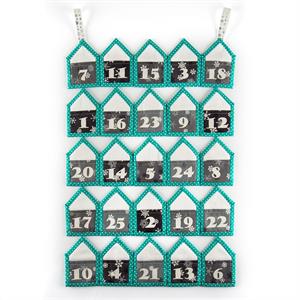 Daisy & Grace 3" House Christmas Advent Calendar Kit - Turquoise/Grey - 878352