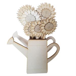 Madhatters Watering Can and 6 x Sunflowers - Large - 882462