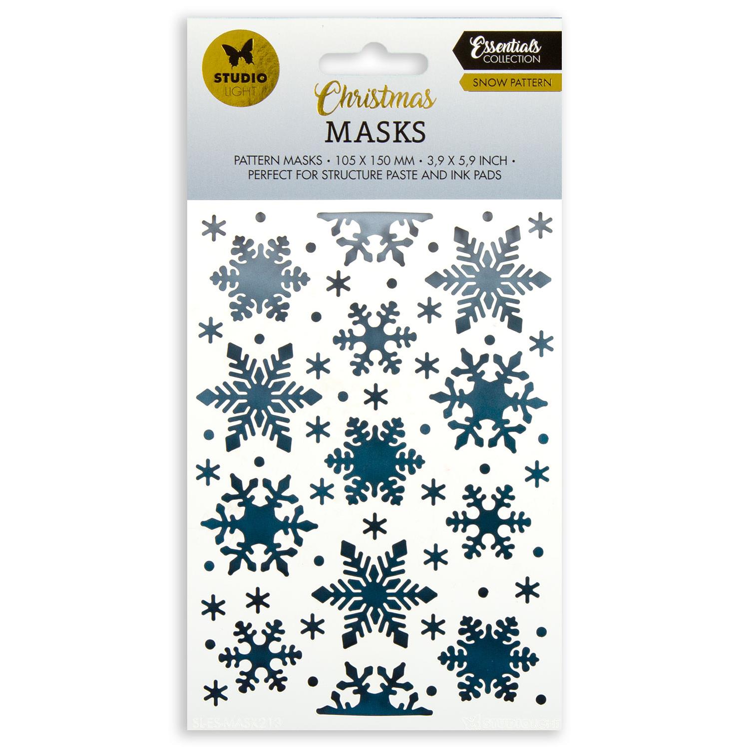 Studio Light Essentials Christmas Stencil Pick N Mix - Choose any 4 - Snow Pattern 