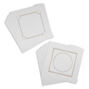 JRC Gold Foiled 20cm x 20cm Square & Circular Frames - 10 of Each - 887746