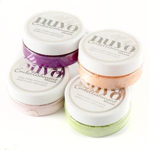 Tonic Studios Nuvo Embellishment Mousse Collection 2 - Poppy Pink, Coral Calypso, Royal Aubergine & Spring Green - 908205