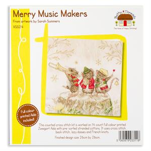 Bothy Threads Merry Music Makers Counted Cross Stitch Kit - 26 x 26cm - 915503