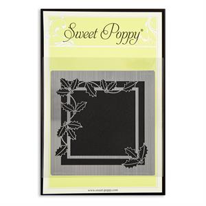 Sweet Poppy Stencils Metal Stencil - Holly Leaf Square - 916398