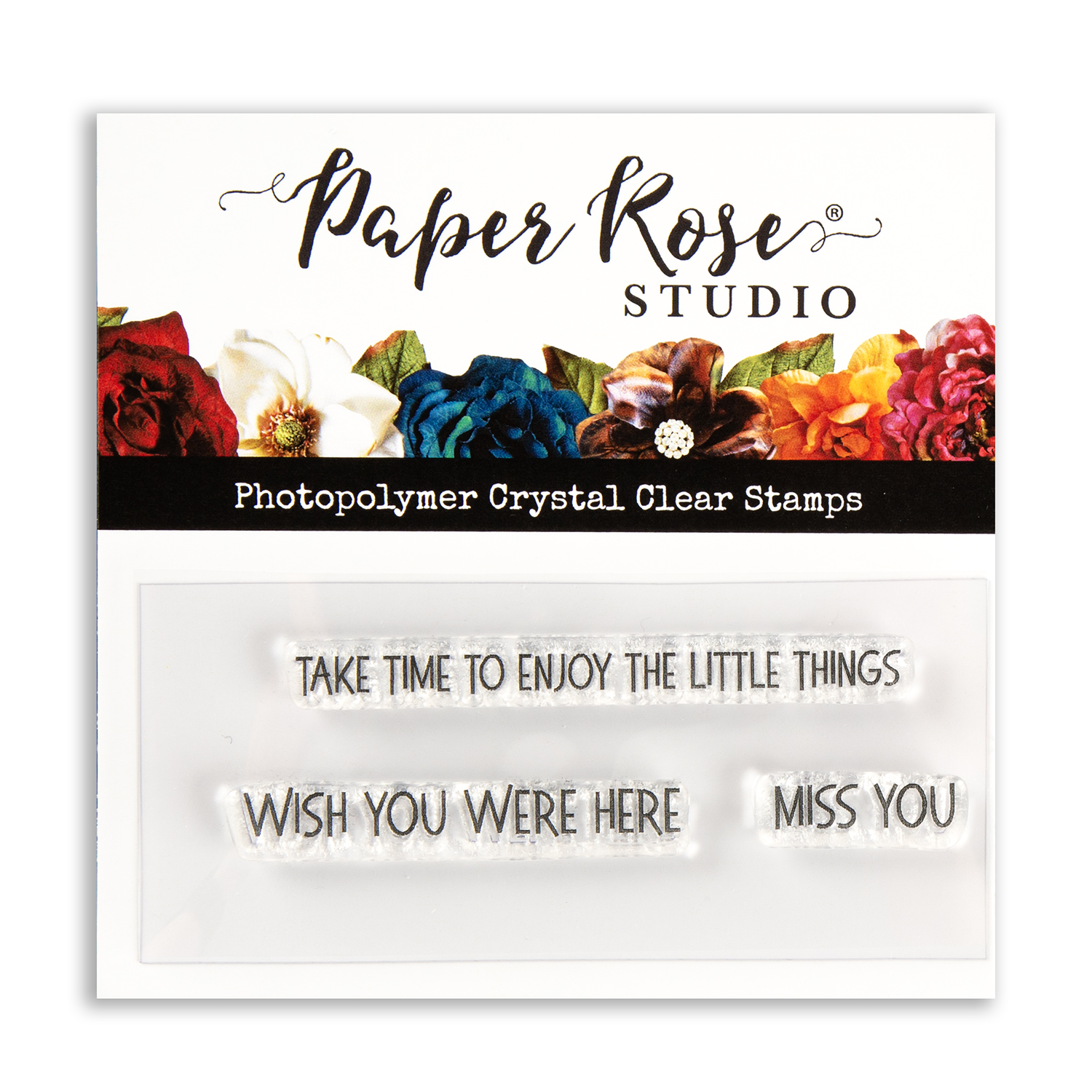 Paper Rose Studios Stamp Pick N Mix - Choose any 4 - Wish You Were Here 