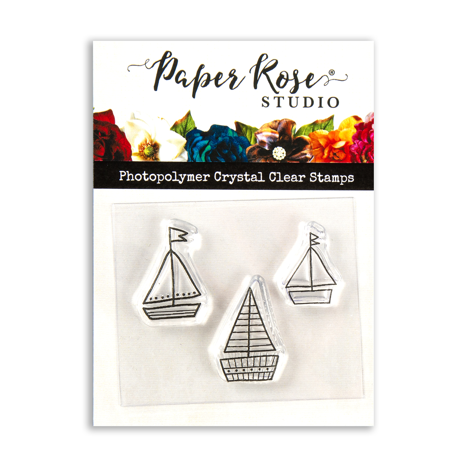 Paper Rose Studios Stamp Pick N Mix - Choose any 4 - Little Boat Trio