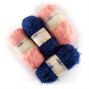 Joseph Bear 4 x 100g King Cole Embrace DK with 50% Wool Mixed Pack Blush & Navy - 919524