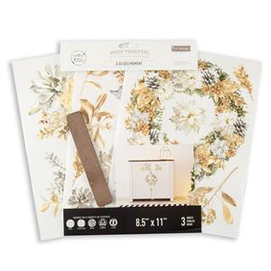 Redesign with Prima Decor 8.5x11" Transfers - A Gilded Moment - 3 Sheets - 920898