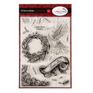 Dawn Bibby Creations Art Nouveau Christmas - Dove of Peace Stamp Set - 924498