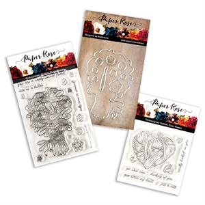 Paper Rose Studios 2 x Stamp Sets & Die Set - Wooly Special Friend - 22 Stamps & 10 Dies - 925759