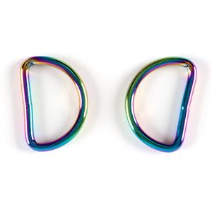 Fabric Freedom Rainbow Metal D-Ring 25mm/1". 2 Per Pack - 927632