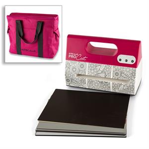 Kit 'N' Caboodle Pro Cut A4 Die Cutting Machine - Special Edition Charcoal & Pink with Pink Storage Bag - 928919