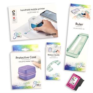 COLOP e-mark GO with Cartridge, Ruler, Ribbon Guide and Very Peri Case - 932293