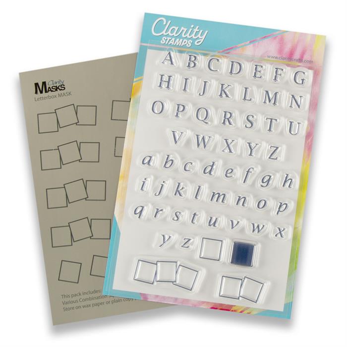 Clarity Crafts Letterbox Alphabet & Numbers Stamp, Mask and Die Set ...