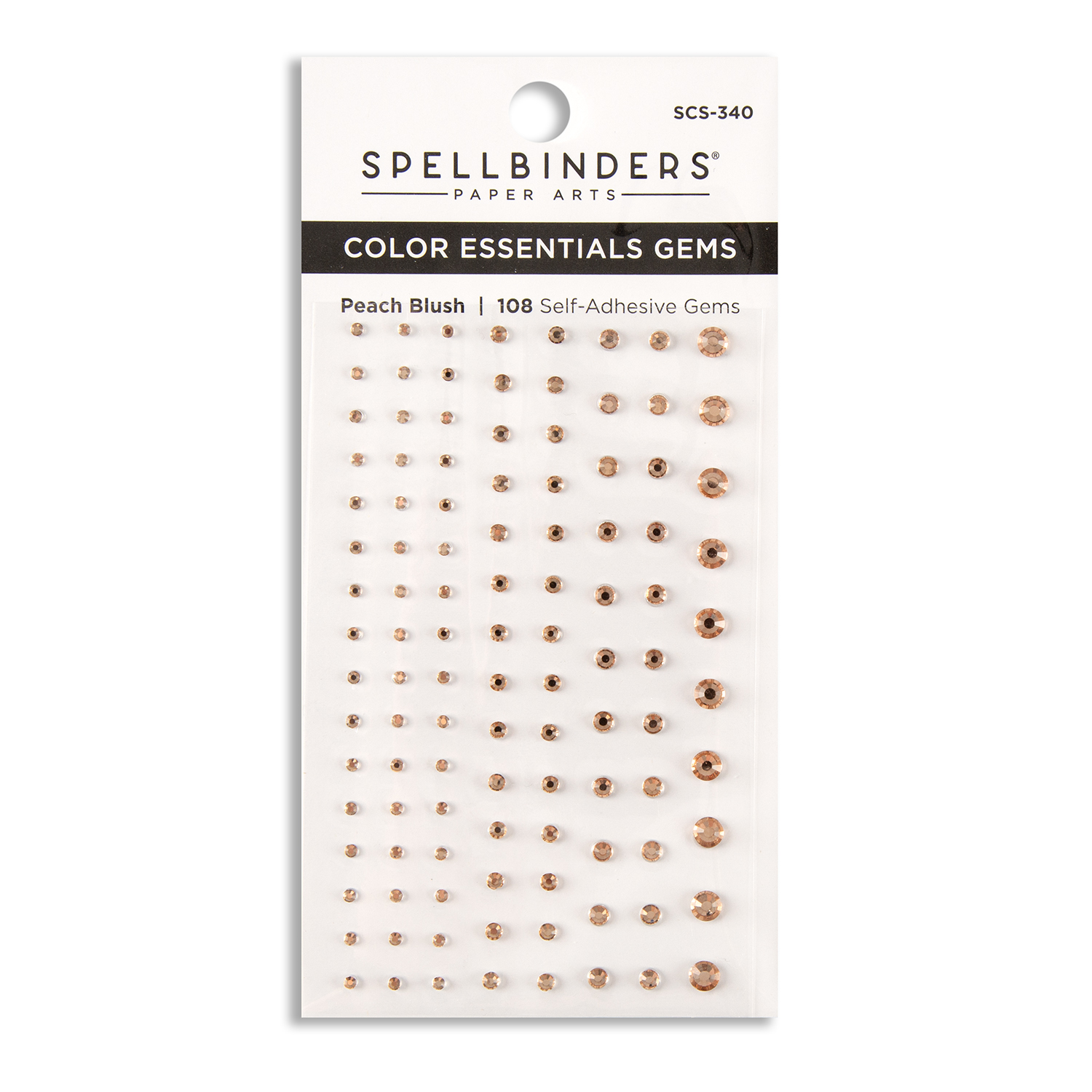 Spellbinders Colour Essential Gems Embellishment Sheet Pick N Mix - Choose 3 - Peach Blush