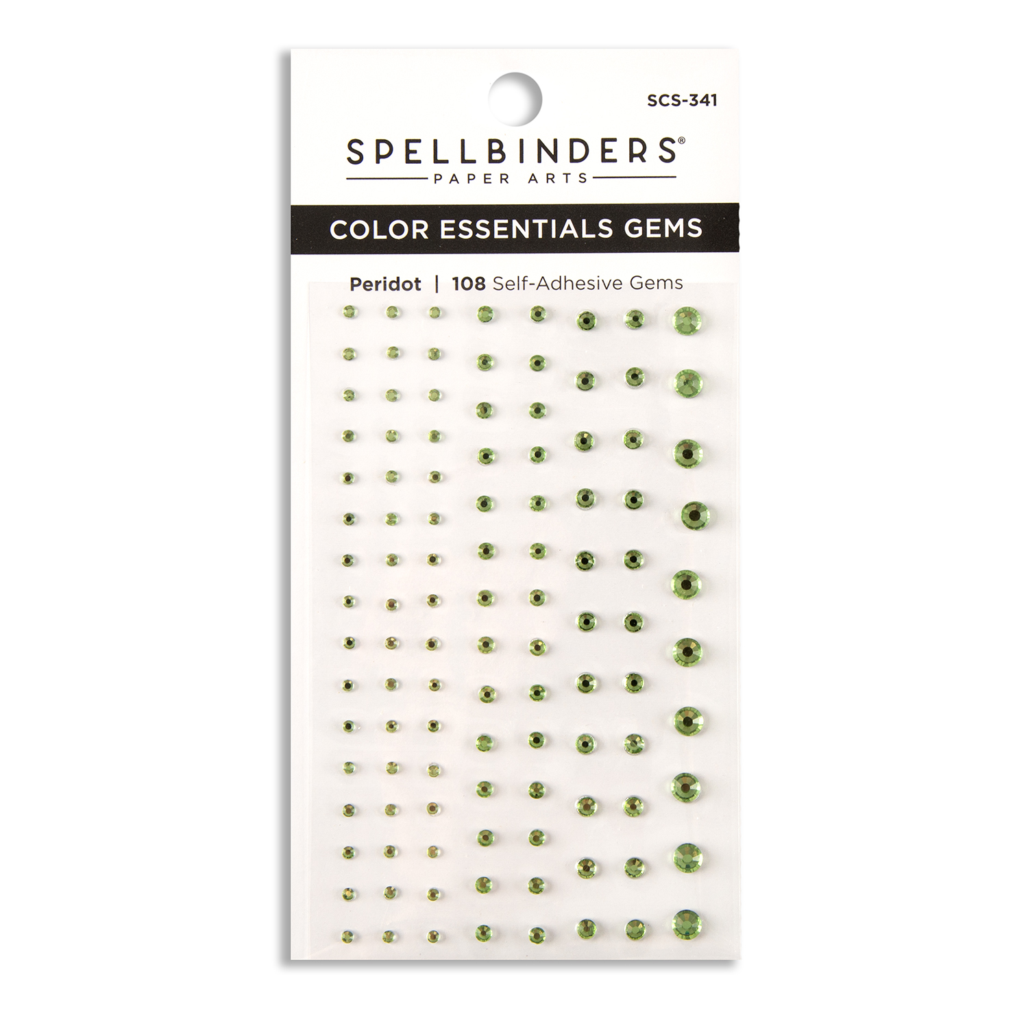 Spellbinders Colour Essential Gems Embellishment Sheet Pick N Mix - Choose 3 - Peridot