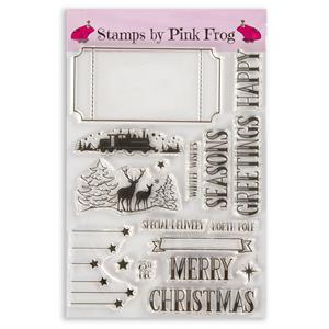 Pink Frog Crafts A5 Ticket Express Stamp Set - 17 Stamps Total - 944133