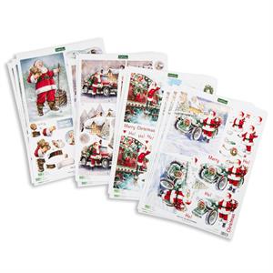 Katy Sue Designs Die Cut Decoupage Santa Selection - Pack of 12 - 957642