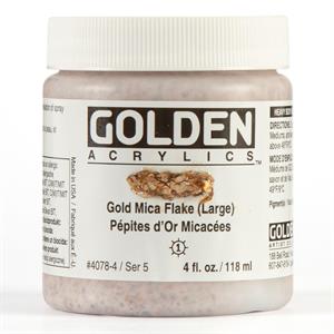 Golden Heavy Body Acrylic 118ml - Gold Mica Flake Large - 970415