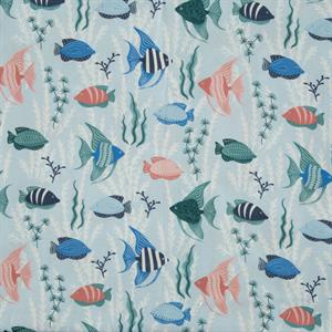 Make + Believe  1m Fabric Piece - Painted Fishes - 985285