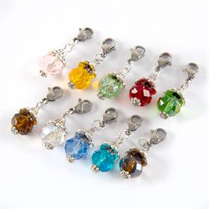 Impressions Crafts Mixed Colour Crystal Pendants - 10 Pieces - 988038
