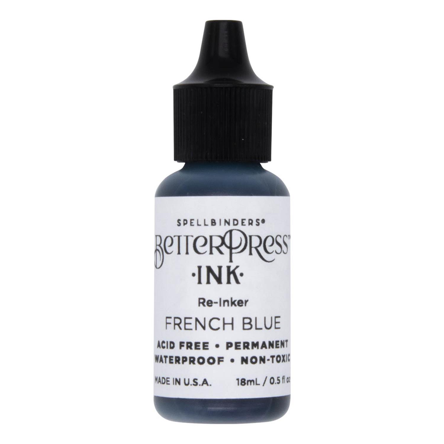 Spellbinders BetterPress Ink Re-Inker Pick N Mix - Choose 2 - French Blue