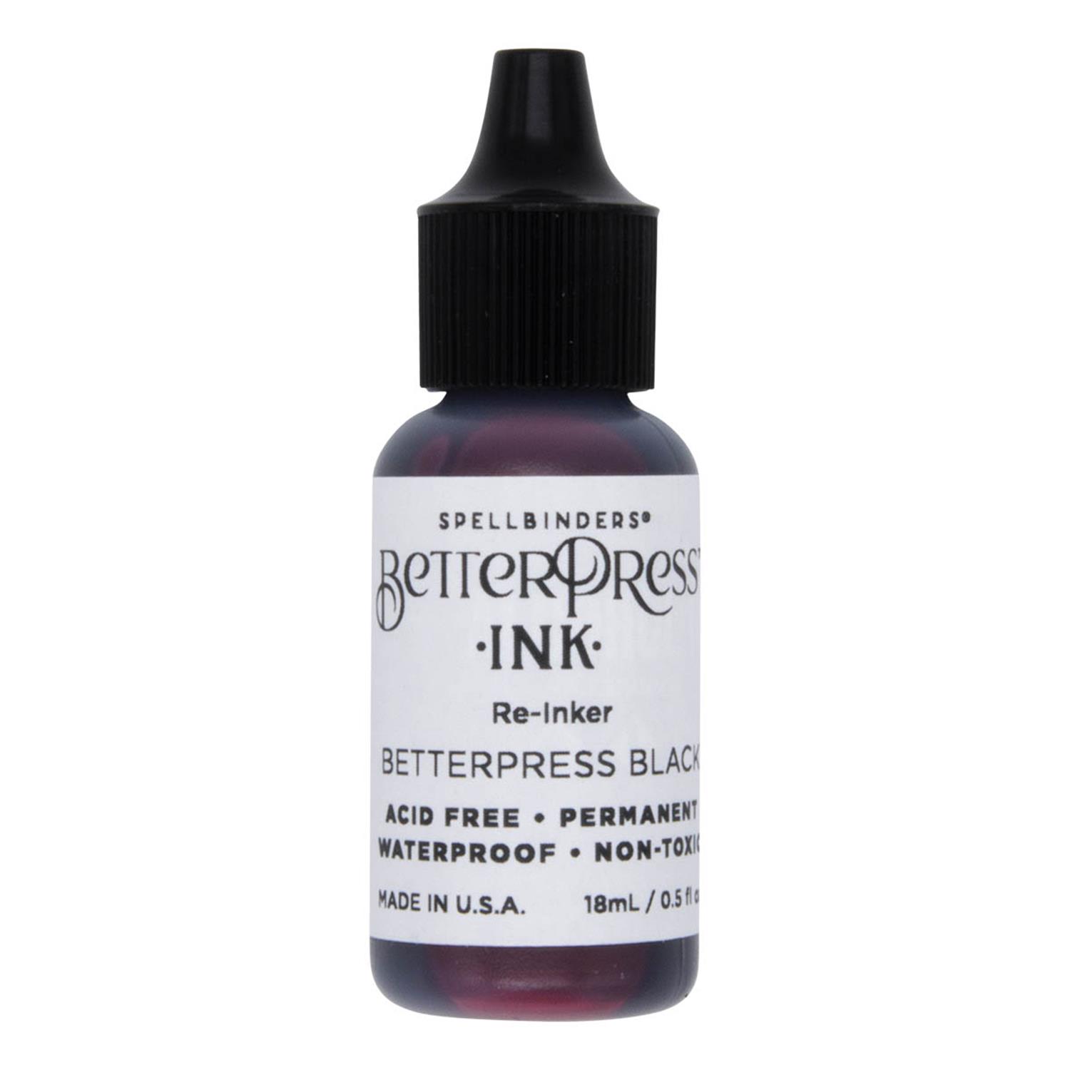 Spellbinders BetterPress Ink Re-Inker Pick N Mix - Choose 2 - Black