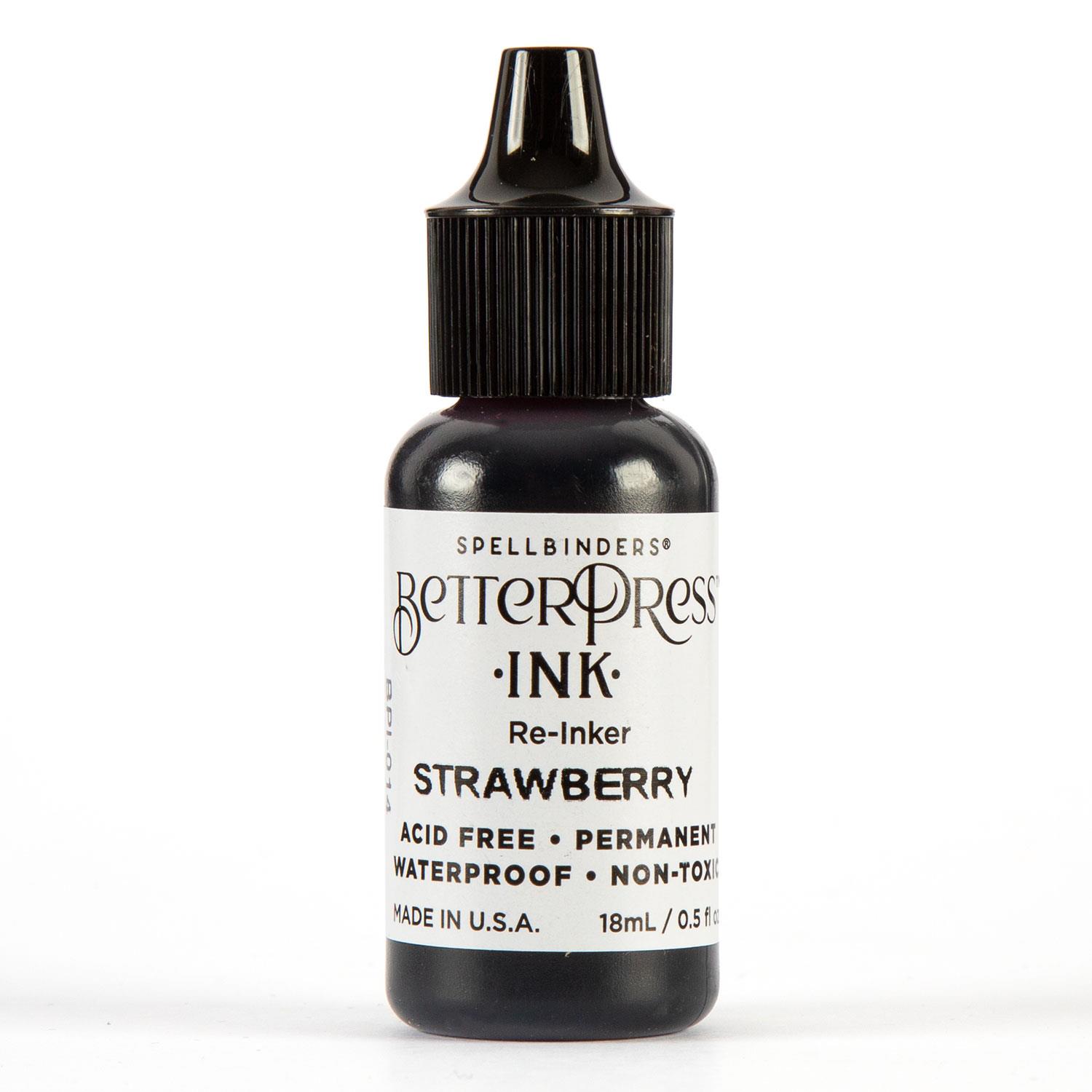 Spellbinders BetterPress Ink Re-Inker Pick N Mix - Choose 2 - Strawberry